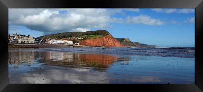 Sidmouth Reflections Framed Print by David Neighbour