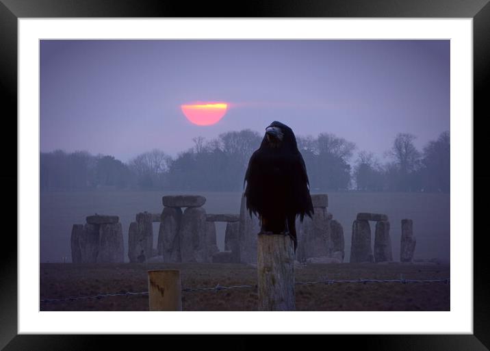 Stonehenge Sunrise Framed Mounted Print by David Neighbour