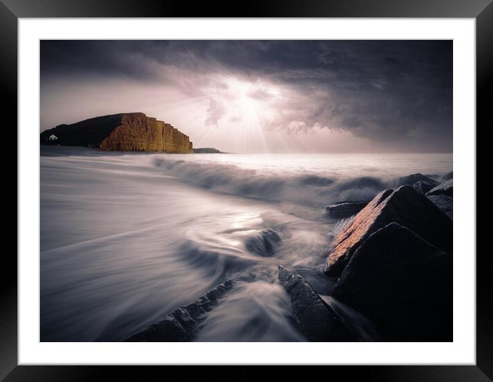 West Bay Rays Framed Mounted Print by David Neighbour
