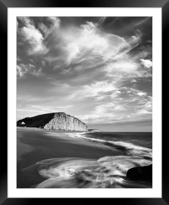 West Bay Wisps and Swirls Framed Mounted Print by David Neighbour