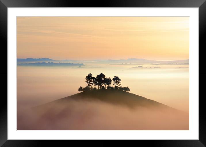 Peach Mists Framed Mounted Print by David Neighbour