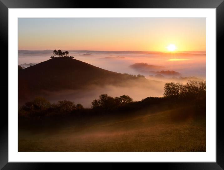 Colmer's Hill Sunrise Framed Mounted Print by David Neighbour
