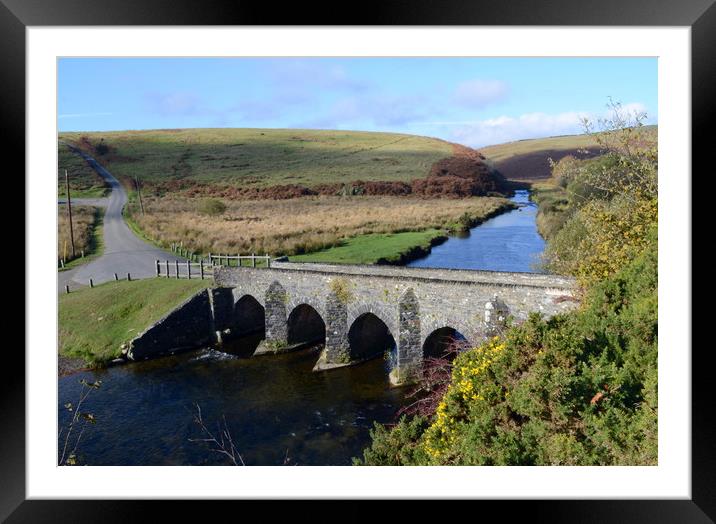 Landacre Bridge Framed Mounted Print by David Neighbour