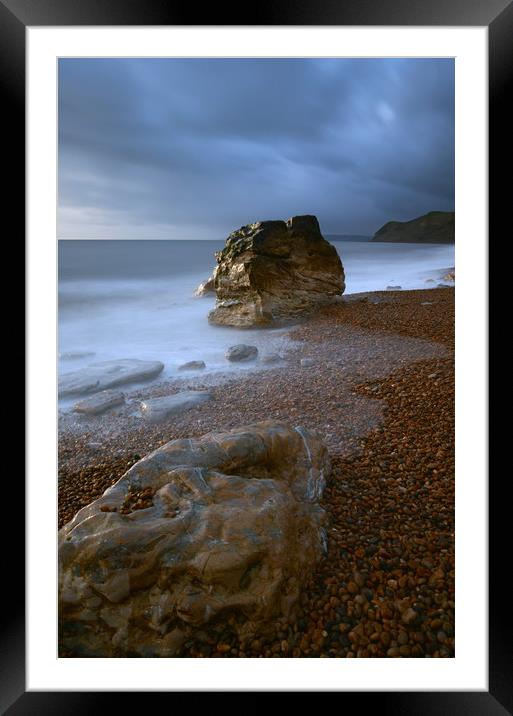 Eype Beach, Dorset Framed Mounted Print by David Neighbour