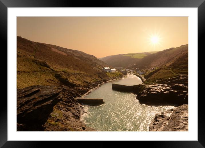 Morning at Boscastle Framed Mounted Print by David Neighbour