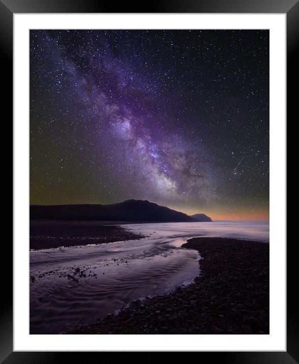 Charmouth Milky Way Framed Mounted Print by David Neighbour