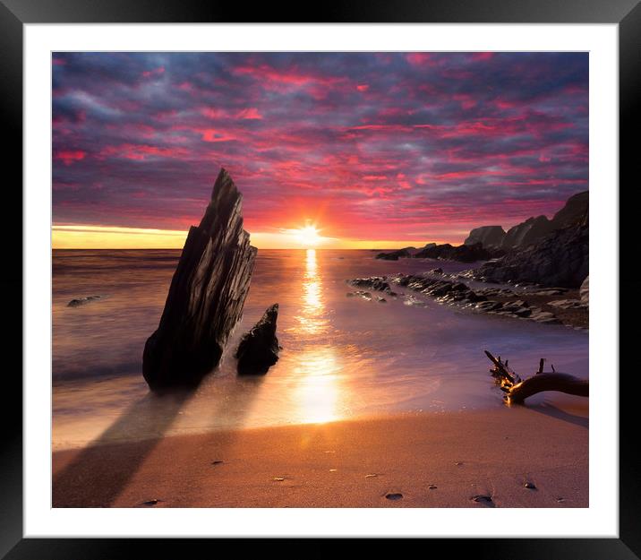 Ayrmer Sunset Framed Mounted Print by David Neighbour