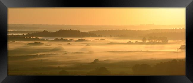 Dorset Misty Vista Framed Print by David Neighbour