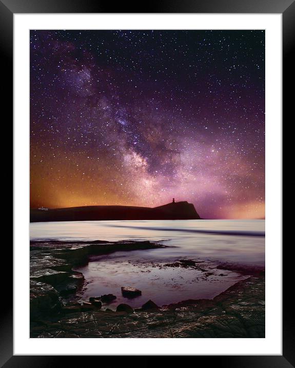 Kimmeridge Bay and The Galaxy Framed Mounted Print by David Neighbour