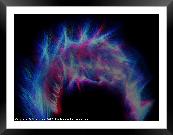 Colourful Fireball Framed Mounted Print by Katie Wilde