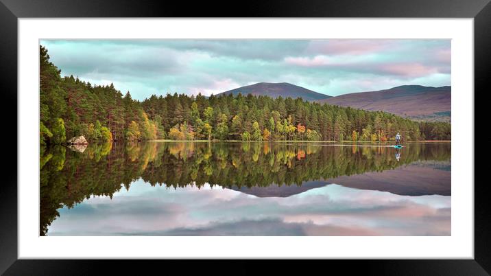 At One With The Loch Before Sunset Framed Mounted Print by Mary Stevenson