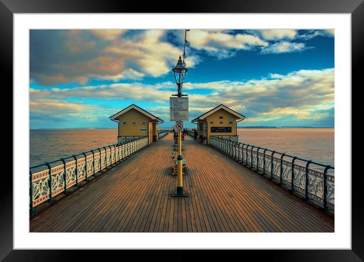 Penarth pier South Wales  Framed Mounted Print by Dean Taylor