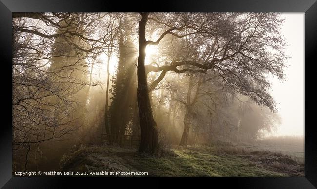 Winter Silhouette Framed Print by Matthew Balls