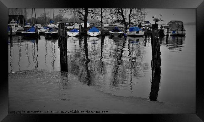        A Winter Harbour Framed Print by Matthew Balls