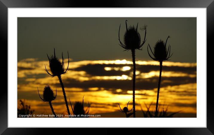 Abstract sunset Framed Mounted Print by Matthew Balls