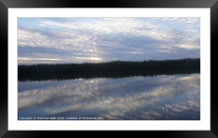 Realxing reflections Framed Mounted Print by Matthew Balls