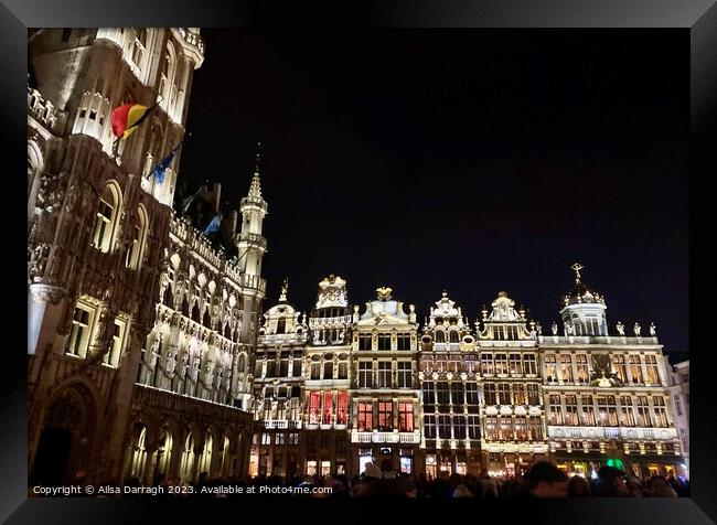 Christmas in Grand Place, Brussels Framed Print by Ailsa Darragh