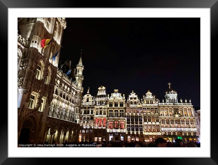 Christmas in Grand Place, Brussels Framed Mounted Print by Ailsa Darragh