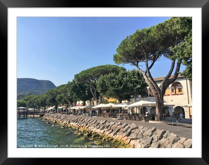 Garda, Lake Garda, Italy Framed Mounted Print by Ailsa Darragh