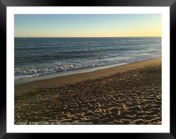 Calahonda Beach Sunset Framed Mounted Print by Ailsa Darragh