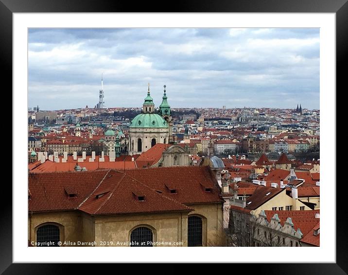 Prague City View Framed Mounted Print by Ailsa Darragh