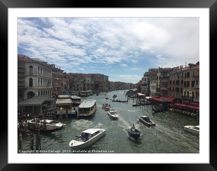 Venice Cityscape Framed Mounted Print by Ailsa Darragh