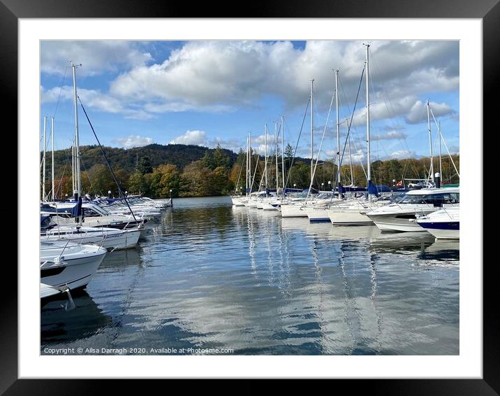 Boats on Bowness-on-Windermere  Framed Mounted Print by Ailsa Darragh