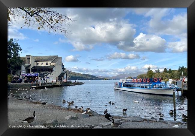 Bowness-on-Windermere Lake Framed Print by Ailsa Darragh