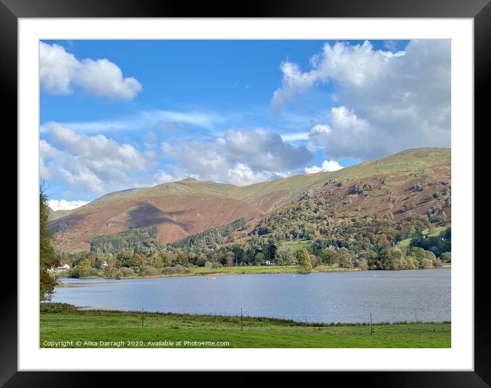 Grasmere Lake  Framed Mounted Print by Ailsa Darragh