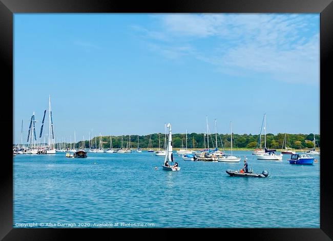 Hamble Harbour, Hampshire  Framed Print by Ailsa Darragh