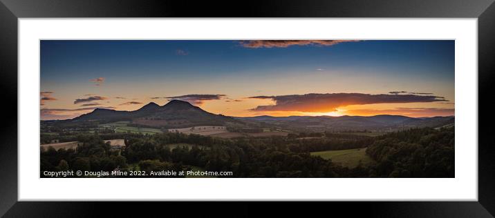 Sunset over Scott's View Framed Mounted Print by Douglas Milne