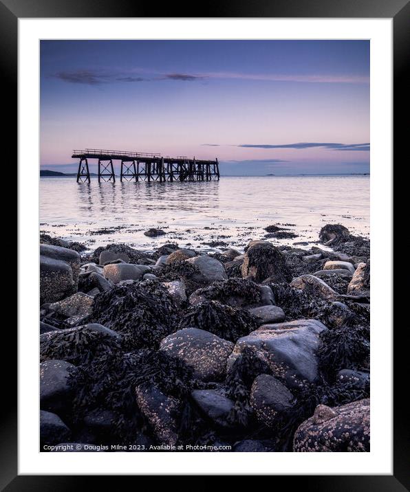 Carlingnose Pier, North Queensferry Framed Mounted Print by Douglas Milne