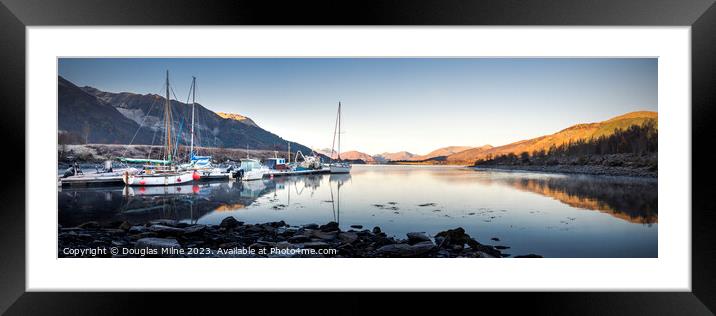 Laroch Harbour, Ballachulish Framed Mounted Print by Douglas Milne