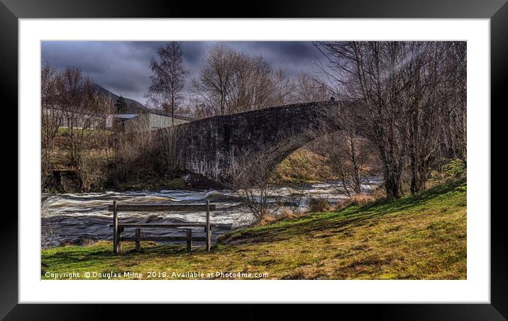 The Bridge of Orchy Framed Mounted Print by Douglas Milne