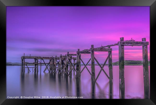 Hawkcraig Pier, Aberdour Framed Print by Douglas Milne