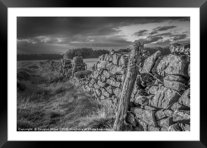 Pentlands Wall Framed Mounted Print by Douglas Milne