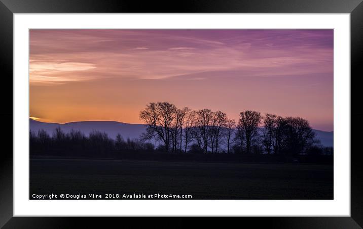 Sunrise near Dalmeny, Scotland Framed Mounted Print by Douglas Milne