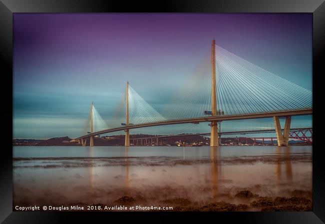 Queensferry Crossing Framed Print by Douglas Milne