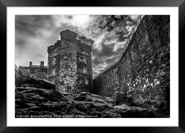 Blackness Castle Framed Mounted Print by Douglas Milne