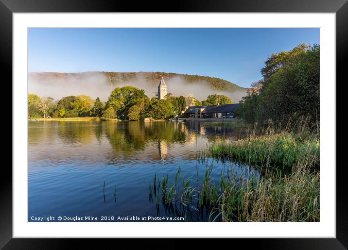 Port of Menteith Parish Church Framed Mounted Print by Douglas Milne