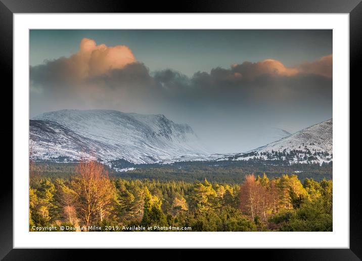 The Lairig Ghru Framed Mounted Print by Douglas Milne
