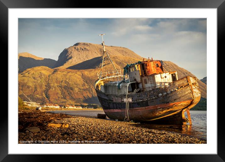 The Corpach Wreck Framed Mounted Print by Douglas Milne