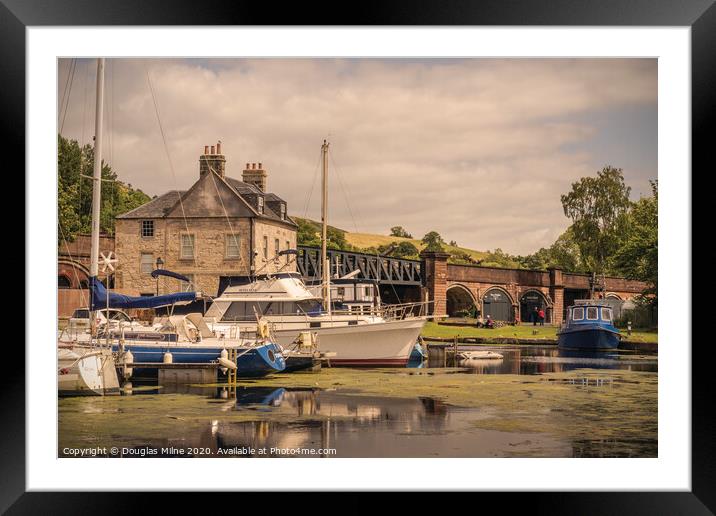 Bowling Canal Basin Framed Mounted Print by Douglas Milne