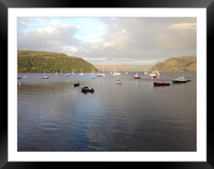 Portree harbour  Framed Mounted Print by George Greenall