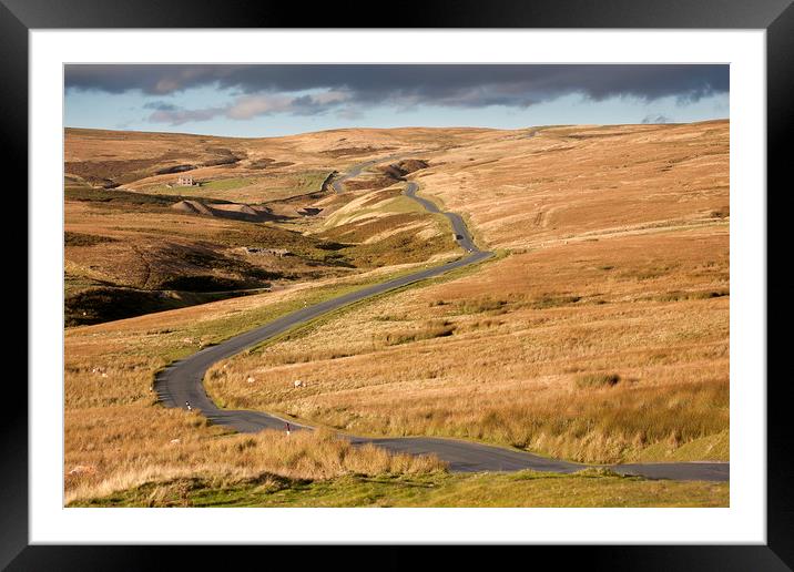 Stang Top Road Framed Mounted Print by William A Dobson