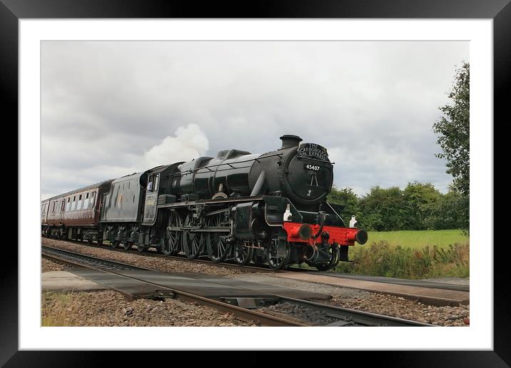 The Lancashire Fusilier Steam Train Framed Mounted Print by William A Dobson