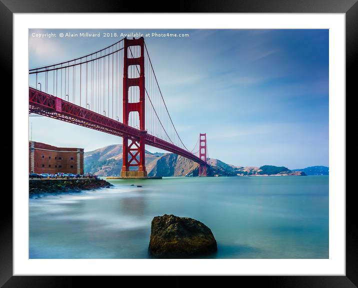 Golden Gate Bridge Framed Mounted Print by Alain Millward
