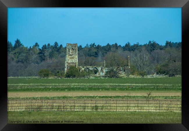 Abandonded church. Framed Print by Clive Wells