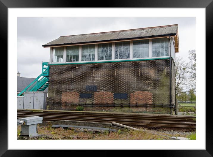 Old signal box Framed Mounted Print by Clive Wells
