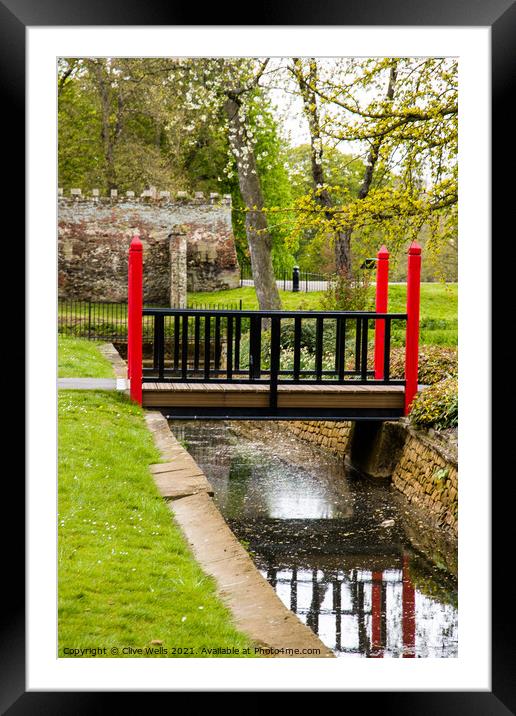 Footbridge Framed Mounted Print by Clive Wells